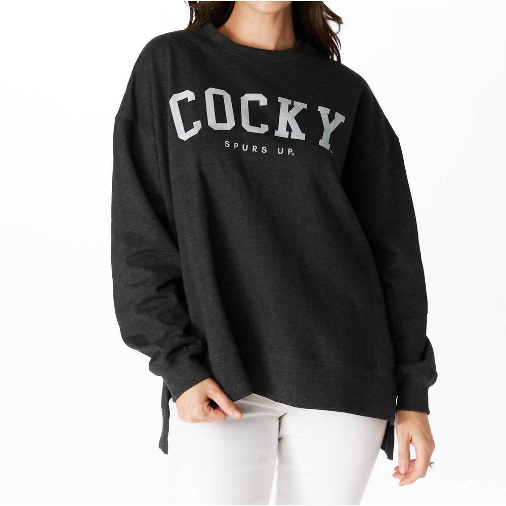 NEW STEWART SIMMONS cocky oversized pullover sweater in black